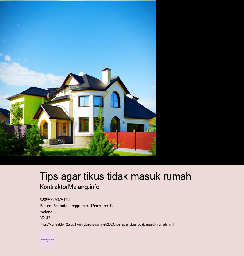 tips agar tikus tidak masuk rumah